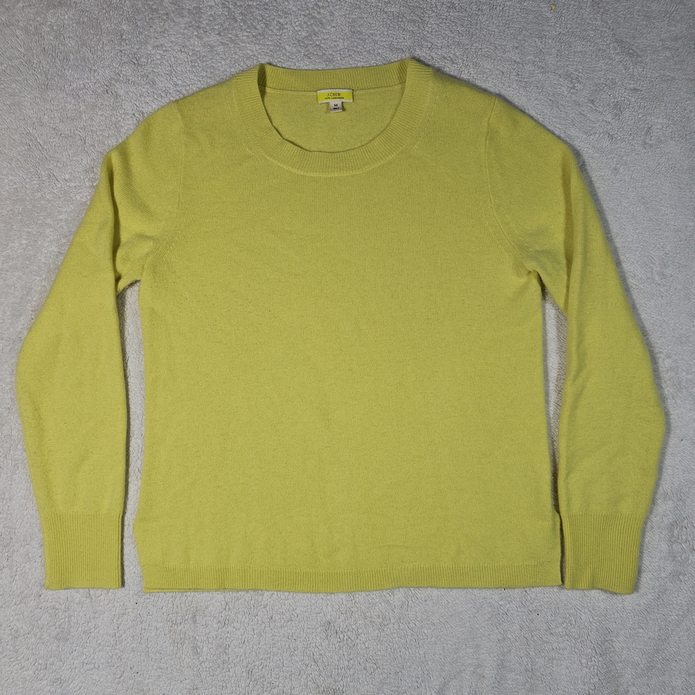 J. Crew Women's cashmere Crew Neck Sweater - Yellow